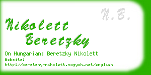 nikolett beretzky business card